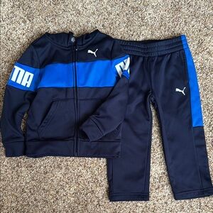 Puma Navy and Blue Sweatpants Athletic Comfort